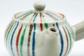 Japanese Kyusu - Multi-Colour Striped Debeso Teapot - 350ml - Tezumi