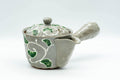 Tezumi — Japanese Kyusu - Green Vines Do-ake Teapot - 280ml — side view with the lid and side handle