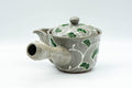 Tezumi — Japanese Kyusu - Green Vines Do-ake Teapot - 280ml — side view showing the spout
