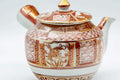 Tezumi — Japanese Kyusu - Red and Golden Geometric Patterned Katani-yaki Debeso Teapot - 200ml — closeup of the base
