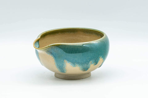 Japanese Katakuchi - Turquoise Agano-yaki Water Cooler - 125ml - Tezumi