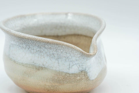 Japanese Katakuchi - Beige White Hagi-yaki Water Cooler - 110ml - Tezumi