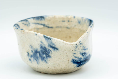Tezumi — Japanese Katakuchi - Indigo White Water Cooler - 60ml — closeup of the glaze