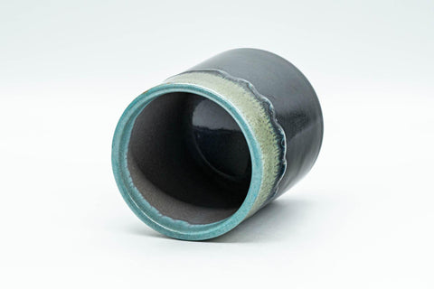 Japanese Teacup - Teal Blue Drip-Glazed Agano-yaki Yunomi - 200ml - Tezumi