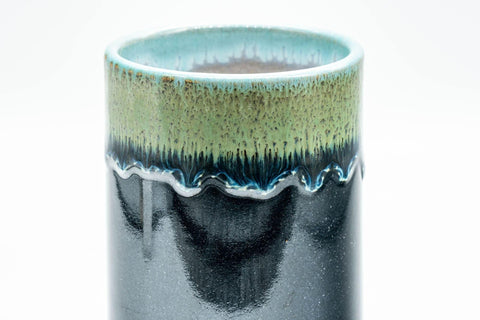 Japanese Teacup - Teal Blue Drip-Glazed Agano-yaki Yunomi - 200ml - Tezumi
