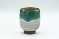 Japanese Teacup - Green Drip-Glazed Agano-yaki Yunomi - 100ml - Tezumi