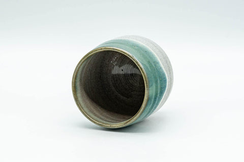 Japanese Teacup - Green Drip-Glazed Agano-yaki Yunomi - 100ml - Tezumi
