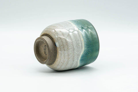 Japanese Teacup - Green Drip-Glazed Agano-yaki Yunomi - 100ml - Tezumi
