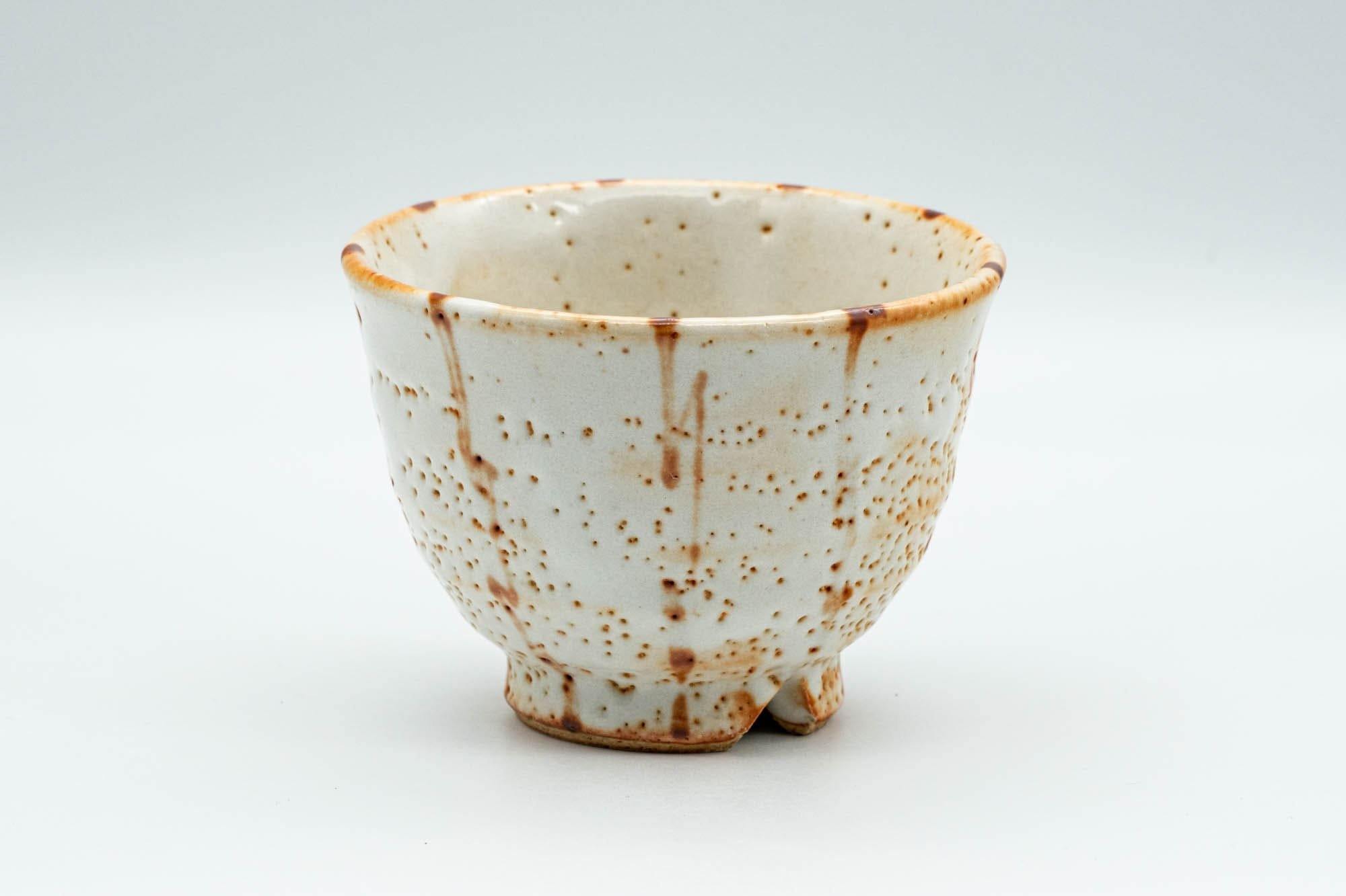 Japanese Teacup - Orange and White Shino Glazed Yunomi - 150ml - Tezumi