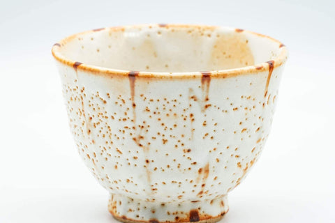 Japanese Teacup - Orange and White Shino Glazed Yunomi - 150ml - Tezumi