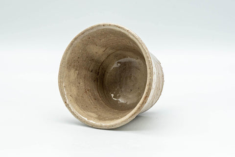 Tezumi — Japanese Teacup - Beige-Glazed Hagi-yaki Yunomi - 90ml — three-quarter view