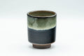 Tezumi — Japanese Teacup - Jet Black and Grey Hare's Fur Glazed Yunomi - 120ml — front view
