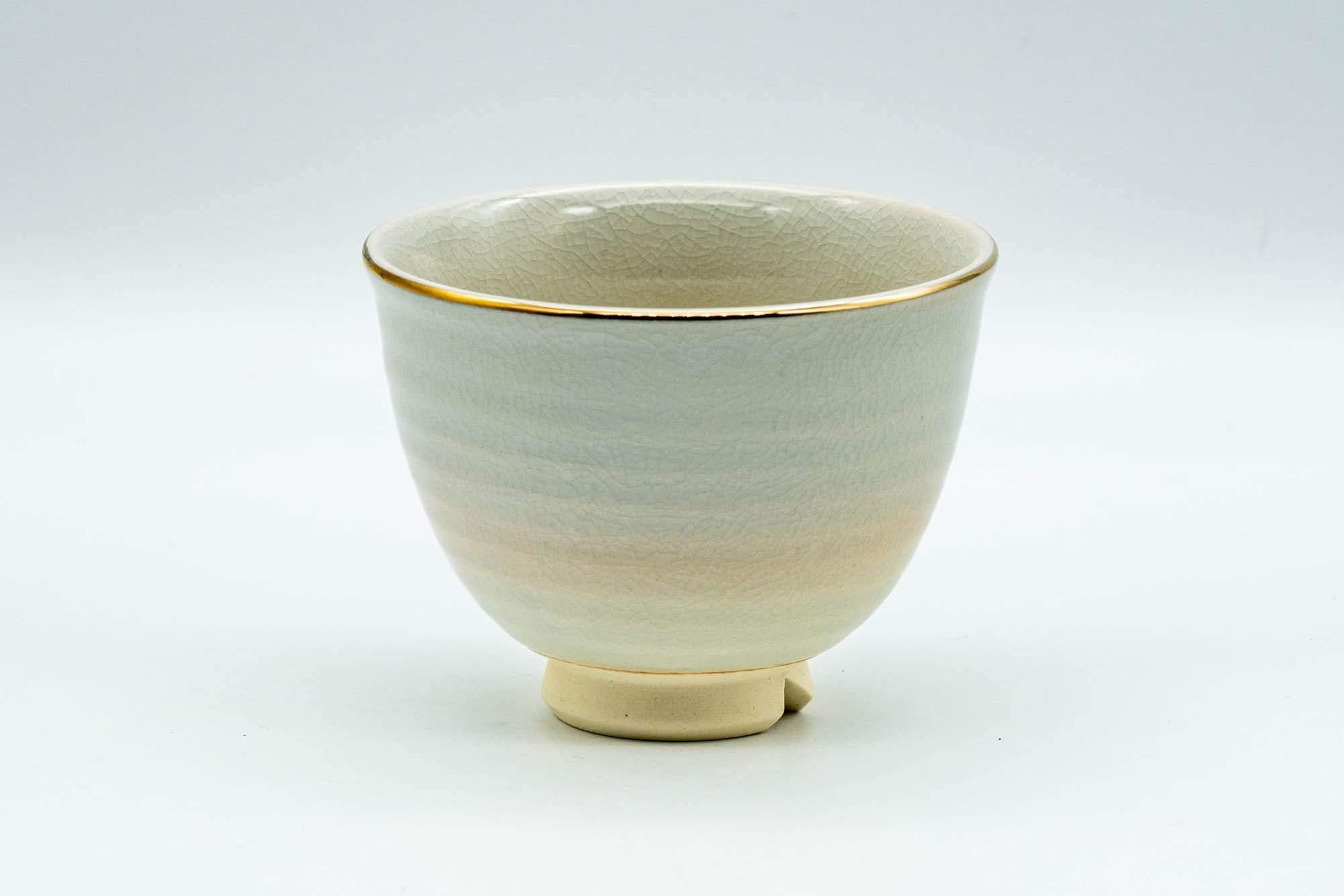 Japanese Teacup - Floral Gold Kyo-yaki Yunomi - 110ml - Tezumi