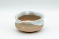 Tezumi — Japanese Katakuchi - Beige White Hagi-yaki Water Cooler - 100ml — top-down view of the interior