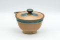 Tezumi — Japanese Houhin - Blue-Green Drip Glazed Agano-yaki Do-ake Teapot - 160ml — top-down view of the lid