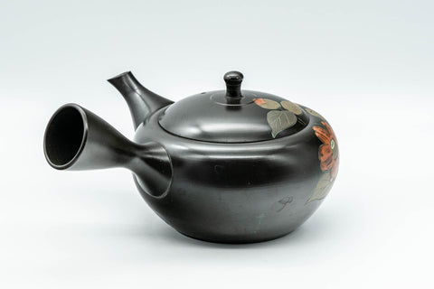 Japanese Kyusu - 昭龍 Shoryu - Black Kurodei Tokoname-yaki Sasame Teapot - 330ml