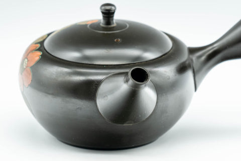 Japanese Kyusu - 昭龍 Shoryu - Black Kurodei Tokoname-yaki Sasame Teapot - 330ml