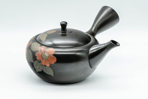 Japanese Kyusu - 昭龍 Shoryu - Black Kurodei Tokoname-yaki Sasame Teapot - 330ml