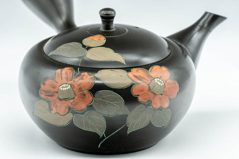 Japanese Kyusu - 昭龍 Shoryu - Black Kurodei Tokoname-yaki Sasame Teapot - 330ml