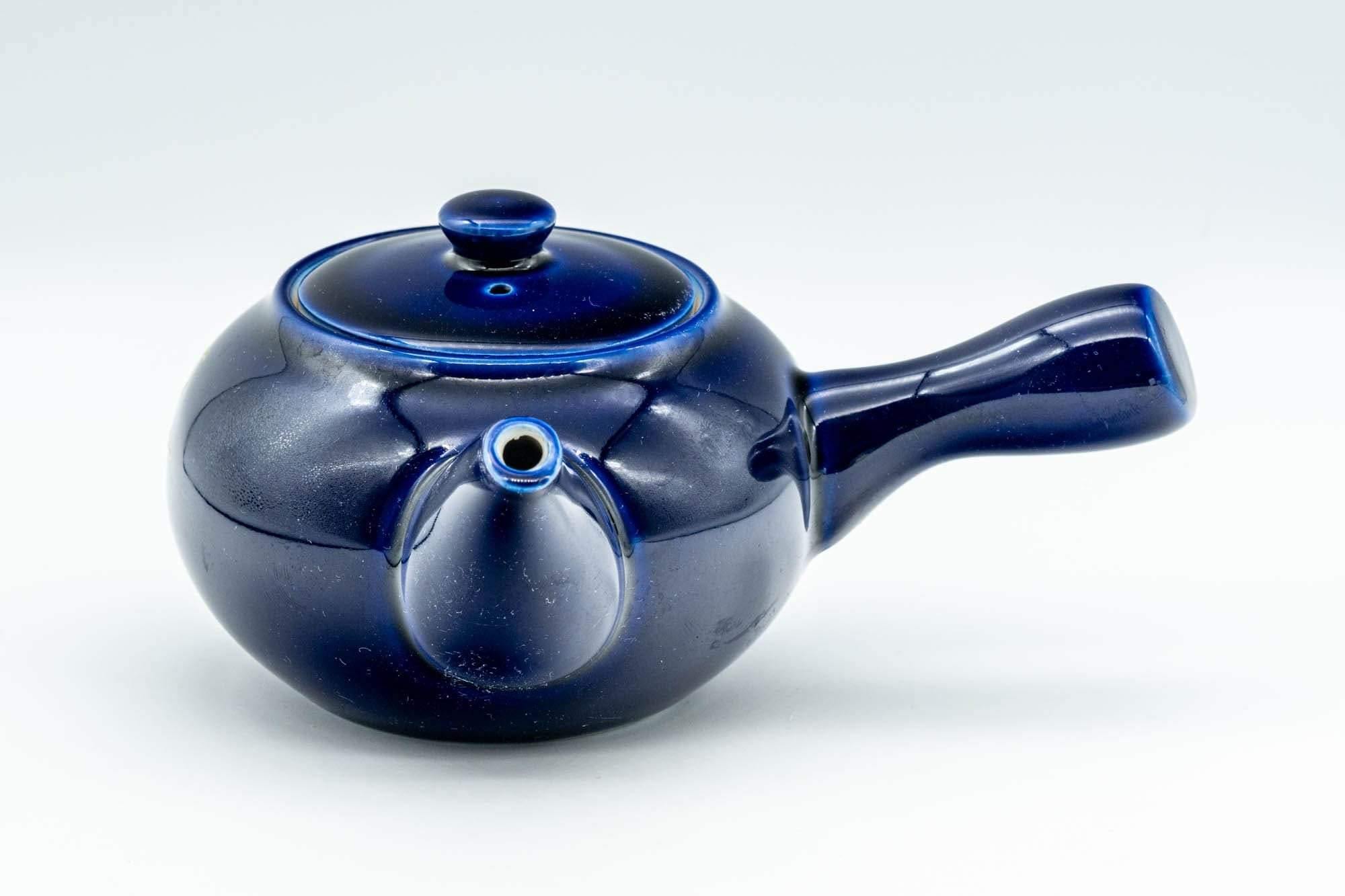 Japanese Kyusu - Blue Floral Arita-yaki Debeso Teapot - 220ml - Tezumi