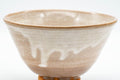 Japanese Matcha Bowl - Beige and White Drip-Glazed Ido-gata Chawan - 200ml - Tezumi