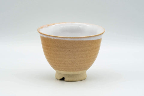 Japanese Teacup - Beige White Glazed Hagi-yaki Yunomi - 130ml - Tezumi