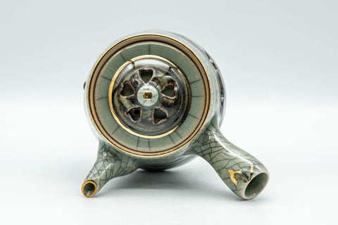 Japanese Tea Set - Double-walled Obori Soma-yaki Kyusu Teapot and 2 Yunomi Teacups - Tezumi