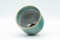 Tezumi — Japanese Teacup - Ceramic Fish Pet Green Glazed Yunomi - 150ml — three-quarter view