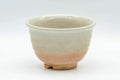 Tezumi — Japanese Teacups - Pair of Beige Peach Classic Hagi-yaki Yunomi - 100ml — top-down view of the interior