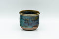 Tezumi — Japanese Teacup - Blue Green Hare's Fur Glazed Guinomi - 50ml — front view