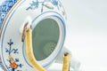 Tezumi — Japanese Dobin - Blue Floral Parrots White Debeso Teapot - 600ml — interior view showing the filter
