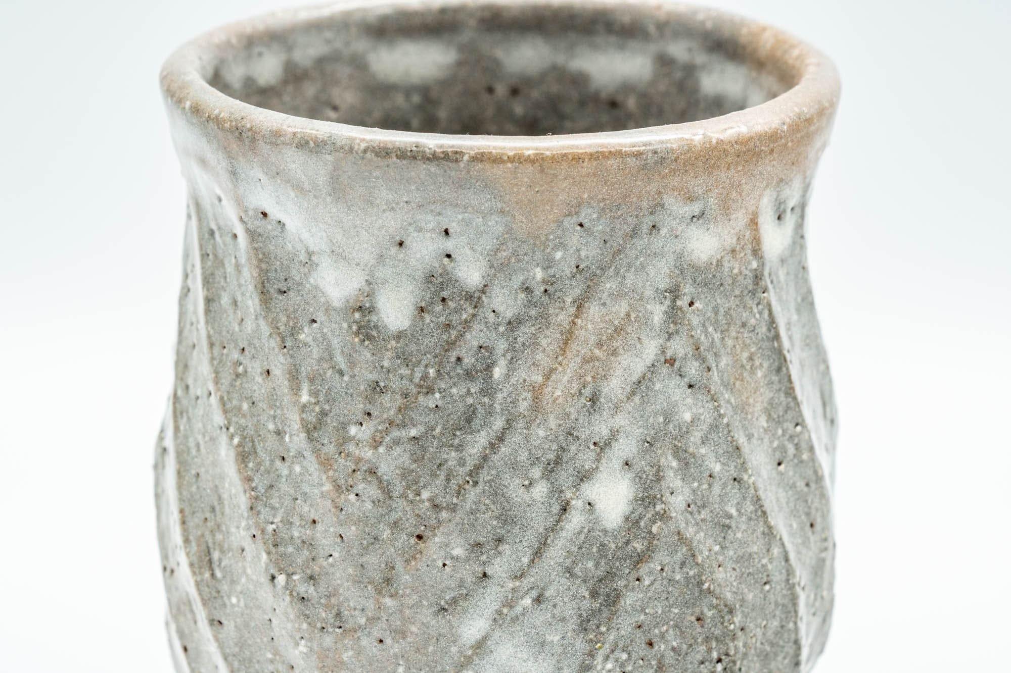Japanese Teacup - Groovy Grey Glazed Yunomi - 180ml - Tezumi