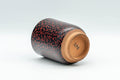 Tezumi — Japanese Teacup - Black Red Floral Tsutsu-gata Yunomi  - 180ml — top-down view of the interior