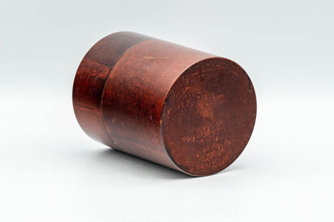 Japanese Chazutsu - Dark Red Wooden Tea Canister - 160ml - Tezumi
