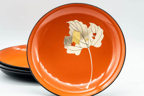 Japanese Chataku - Set of 4 Momiji Tea Saucers - Tezumi