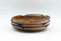 Japanese Chataku - Set of 3 Carved Wooden Tea Saucers - Tezumi