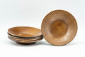 Japanese Chataku - Set of 5 Light Brown Wooden Tea Saucers - Tezumi