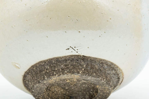 Japanese Matcha Bowl - White Textured Shino Drip-Glazed Wan-nari Chawan - 400ml - Tezumi