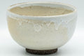 Japanese Matcha Bowl - White Textured Shino Drip-Glazed Wan-nari Chawan - 400ml - Tezumi