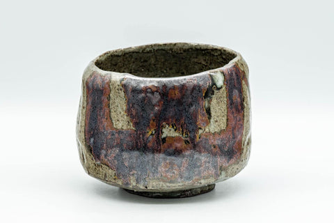 Tezumi — Japanese Matcha Bowl - Drip-Glazed Geometric Wabi-Sabi Chawan - 400ml — front view