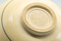 Tezumi — Japanese Matcha Bowl - Blue Trim Playful Villagers Kyo-yaki Chawan - 400ml — inverted showing the foot ring