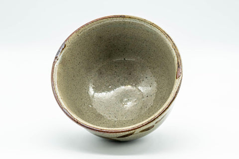 Japanese Matcha Bowl - Grey Tea Leaves Komogai-nari Chawan - 300ml - Tezumi