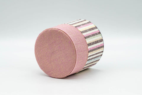 Japanese Chazutsu - Pink Striped Tea Canister - 250ml - Tezumi
