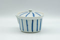 Japanese Houhin - Striped Blue White Porcelain Arita-yaki Teapot - 125ml - Tezumi