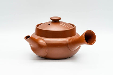 Japanese Kyusu - Kanji Engraved Tokoname-yaki Debeso Teapot - 230ml - Tezumi