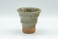 Japanese Teacup - Olive Green Glazed Ribbed Guinomi - 55ml - Tezumi