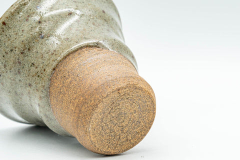 Japanese Teacup - Olive Green Glazed Ribbed Guinomi - 55ml - Tezumi