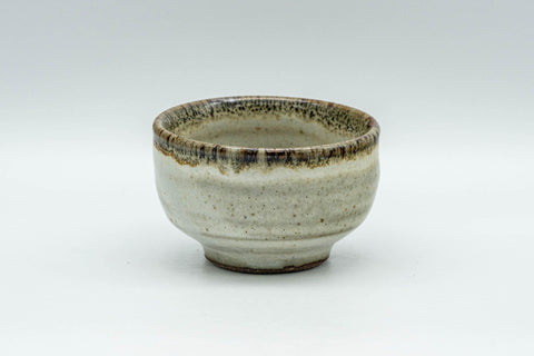 Japanese Teacup - Grey Beige Hare's Fur Glazed Guinomi - 50ml - Tezumi
