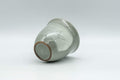 Tezumi — Japanese Teacup - Grey and White Hakeme Guinomi - 65ml — top-down view of the interior
