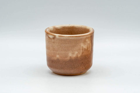 Tezumi — Japanese Teacup - Beige Tsutsu-gata Hagi-yaki Guinomi - 50ml — front view